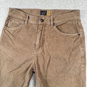 J Crew Corduroy Pants Mens 31 x 30 Relaxed Fit Straight Brown Cotton 5‎ Pocket